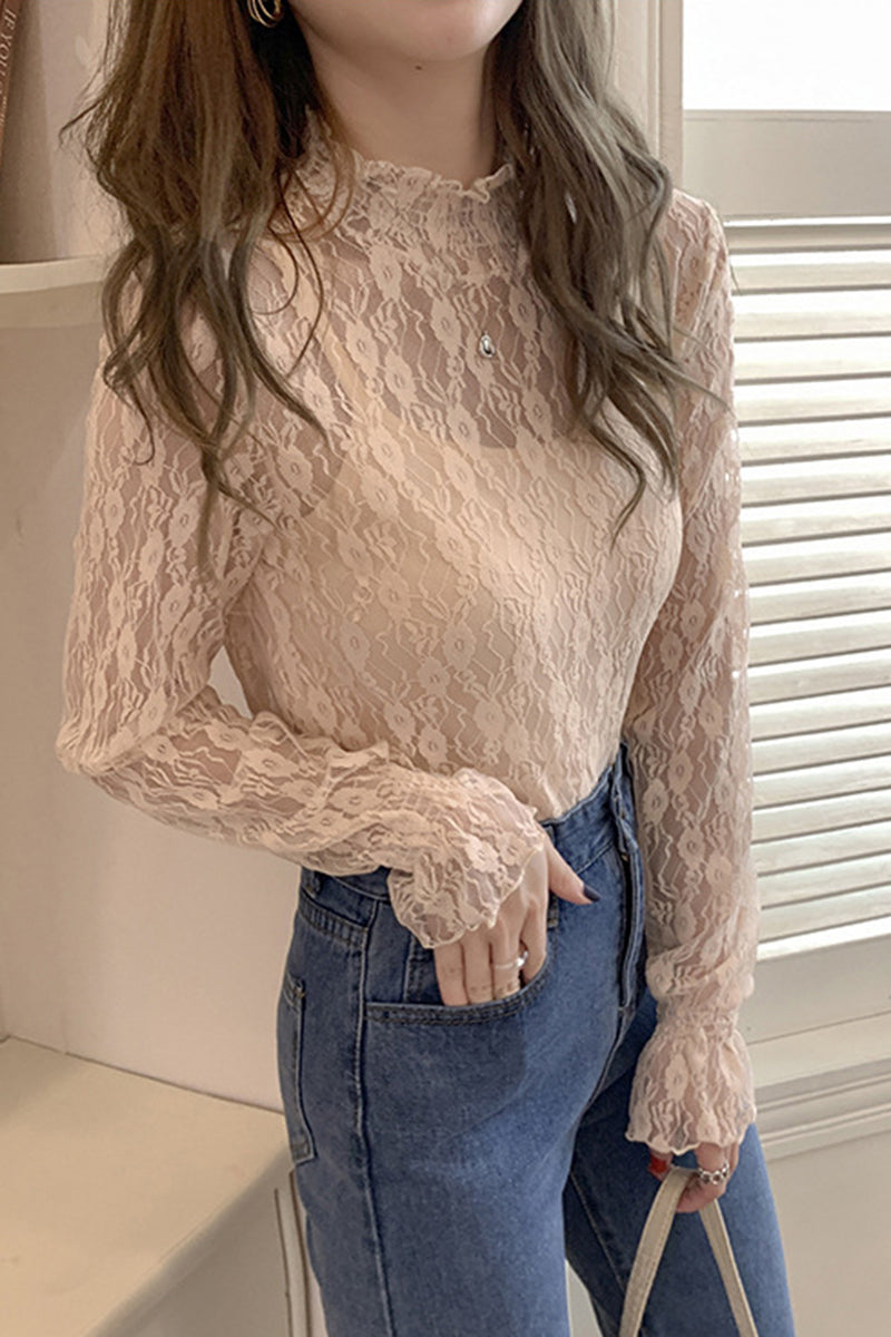 Lace Long-Sleeve Top