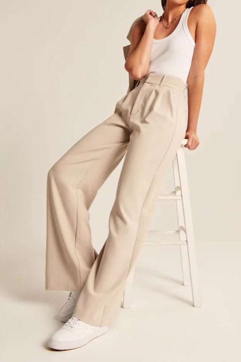 High-Rise Wide-Leg Trousers