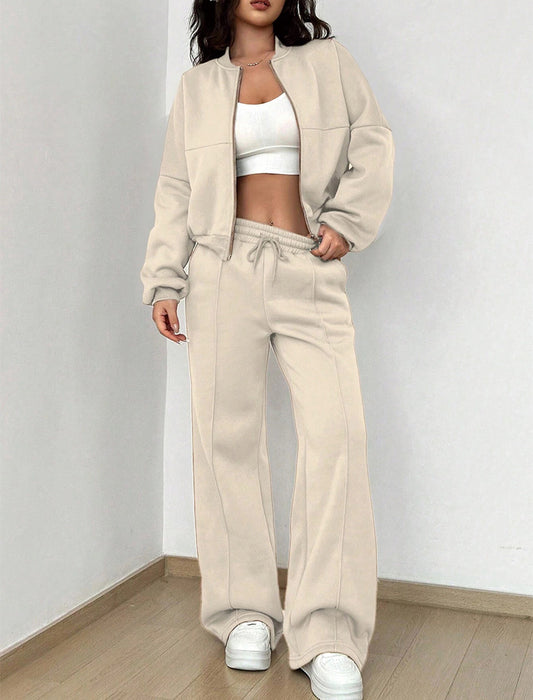 Zip-Up Hoodie and Jogger Set