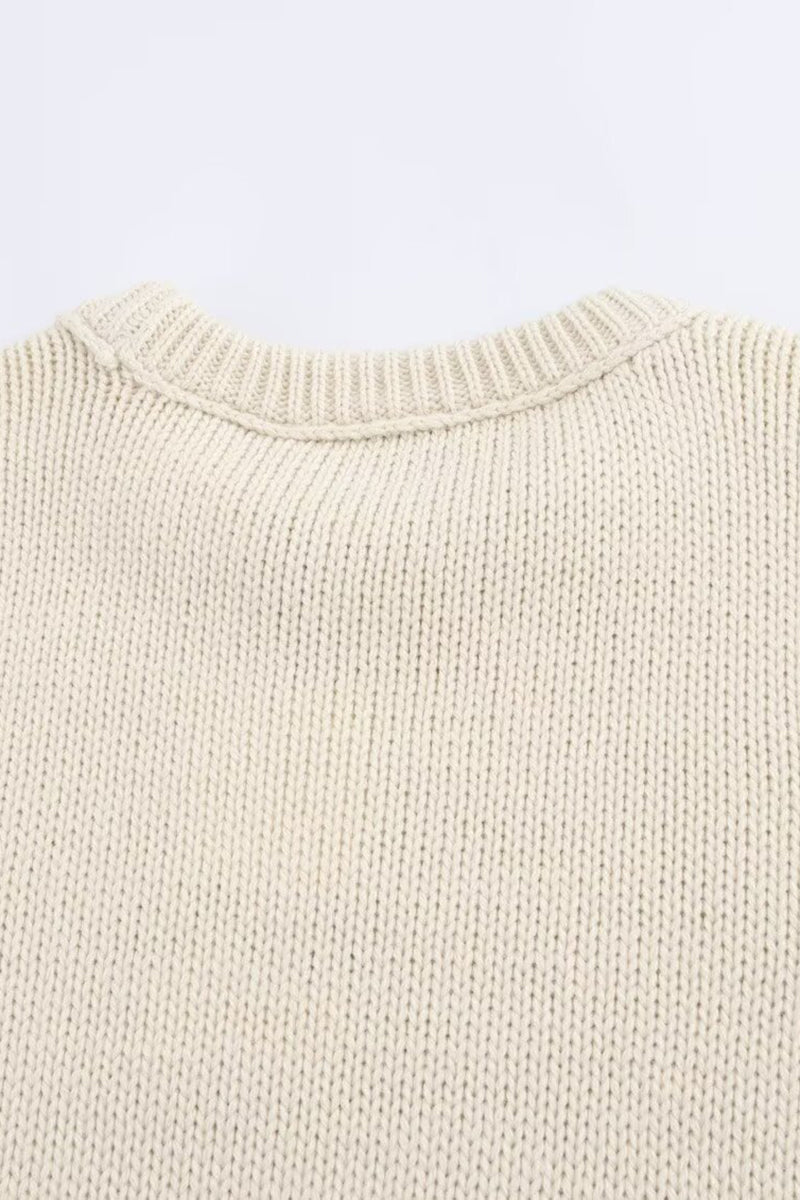 Crewneck Knit Crop Top