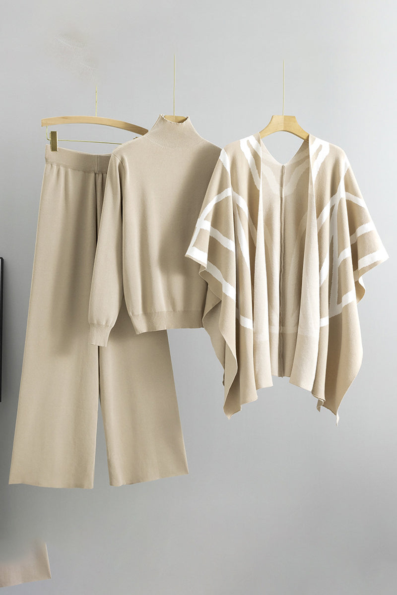 Knit Loungewear Three-Piece Set