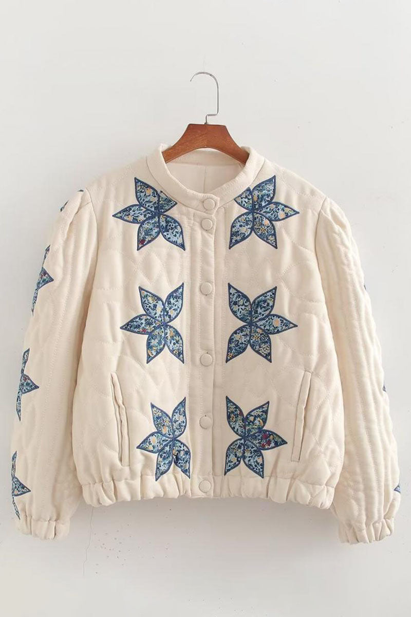 Quilted Button-Up Jacket