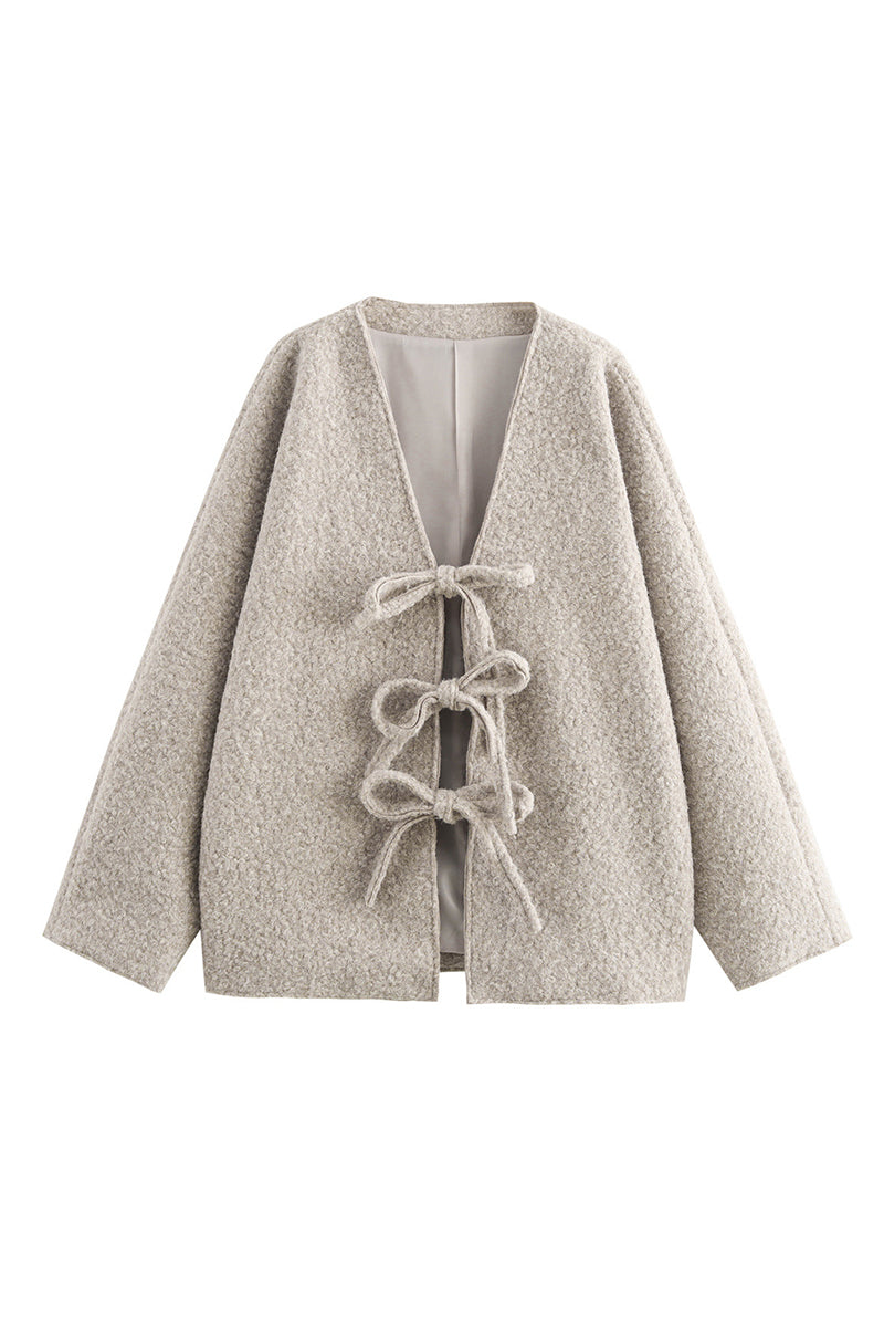 Tie-Front Oversized Coat