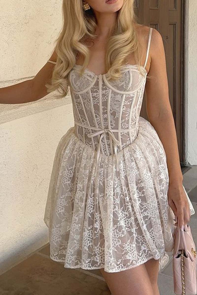 Lace Corset Mini Dress