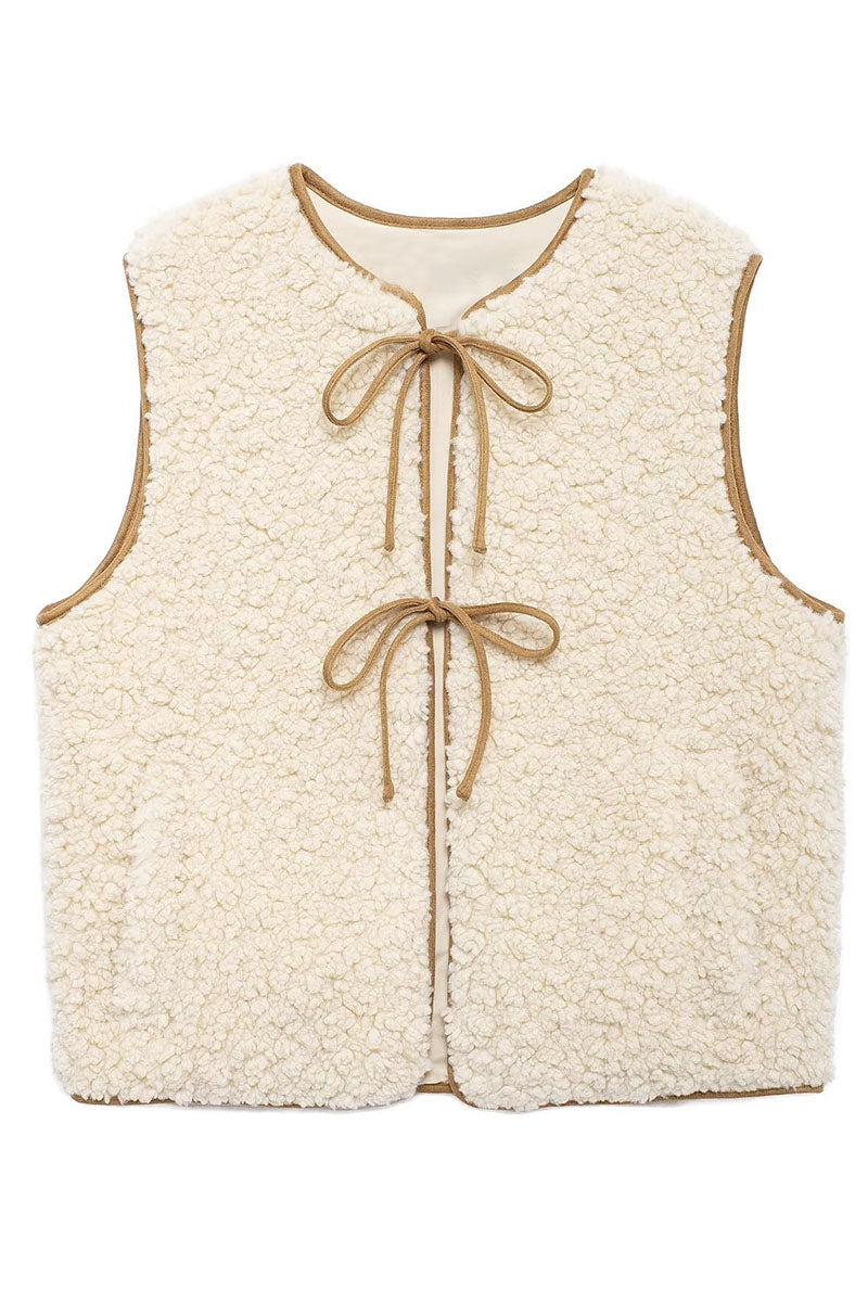 Fleece Tie-Front Vest