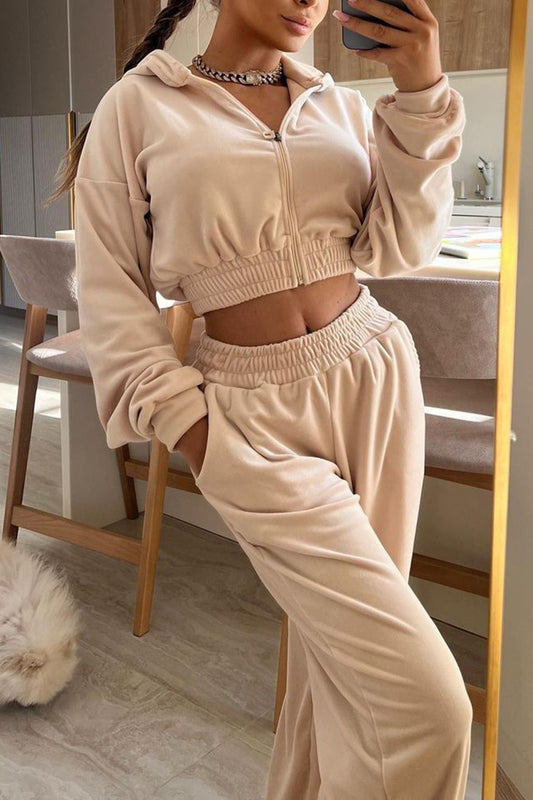 Cropped Hoodie Lounge Set