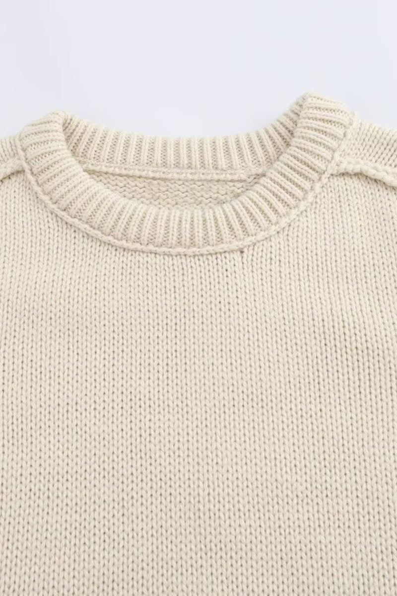 Crewneck Knit Crop Top