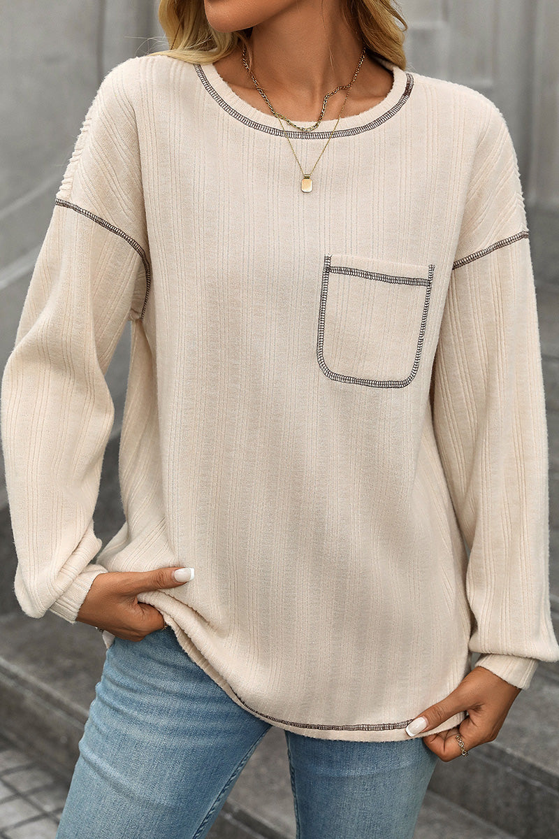 Casual Pocket Detail Top