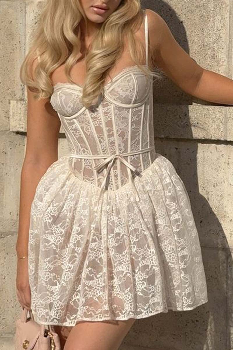 Lace Corset Mini Dress