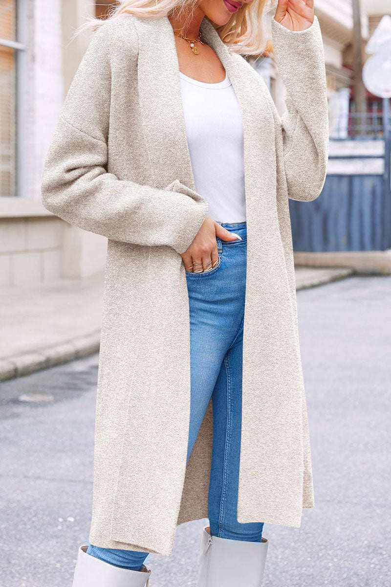 Longline Open-Front Cardigan