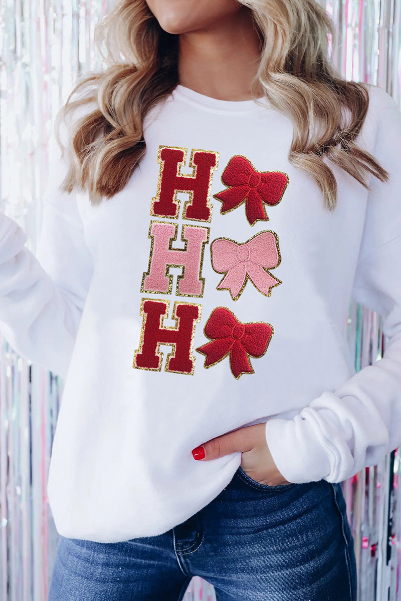 Festive Bow Graphic Top