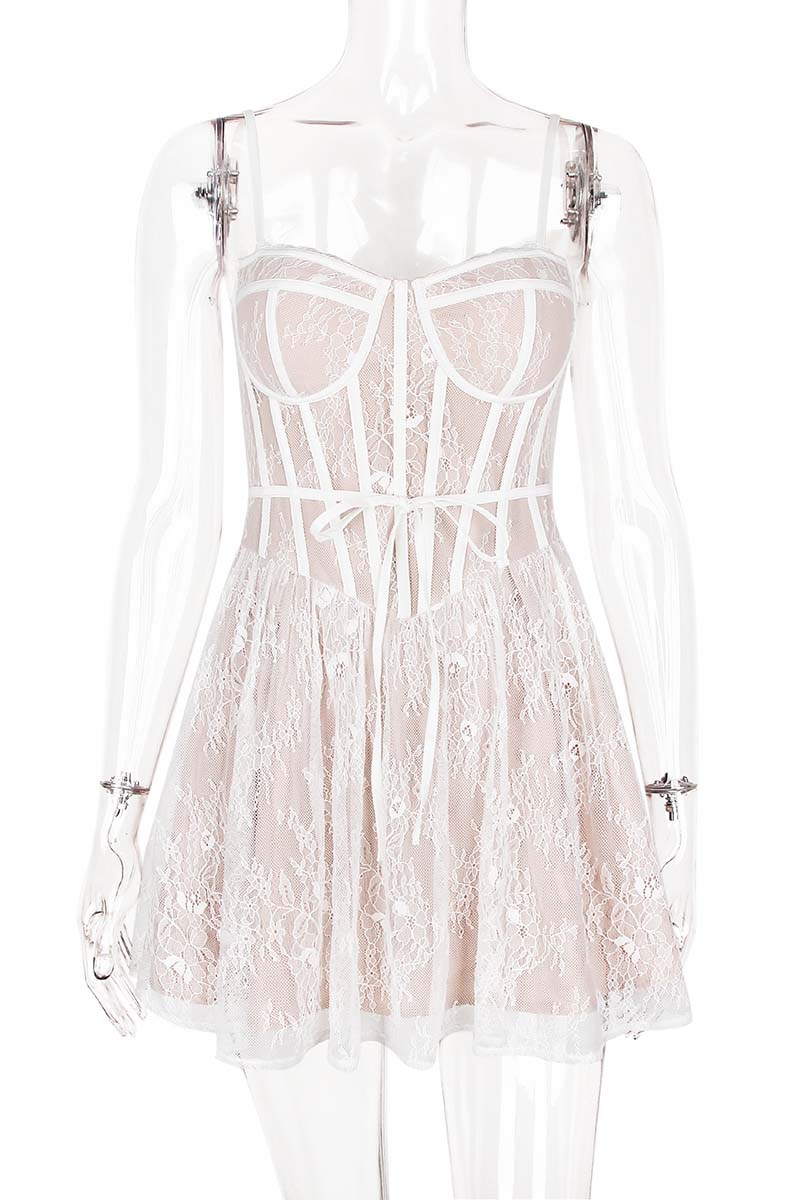 Lace Corset Mini Dress