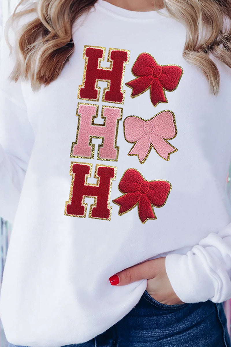 Festive Bow Graphic Top