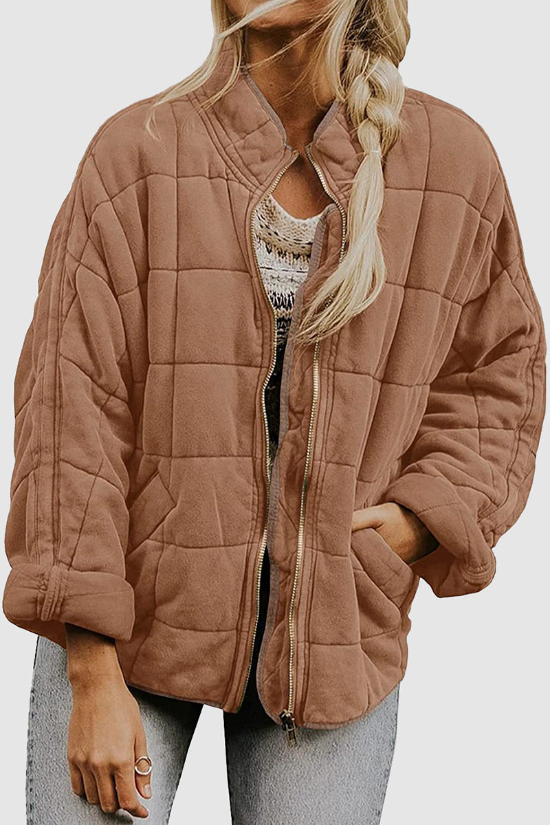 Quilted Zip-Up Jacket