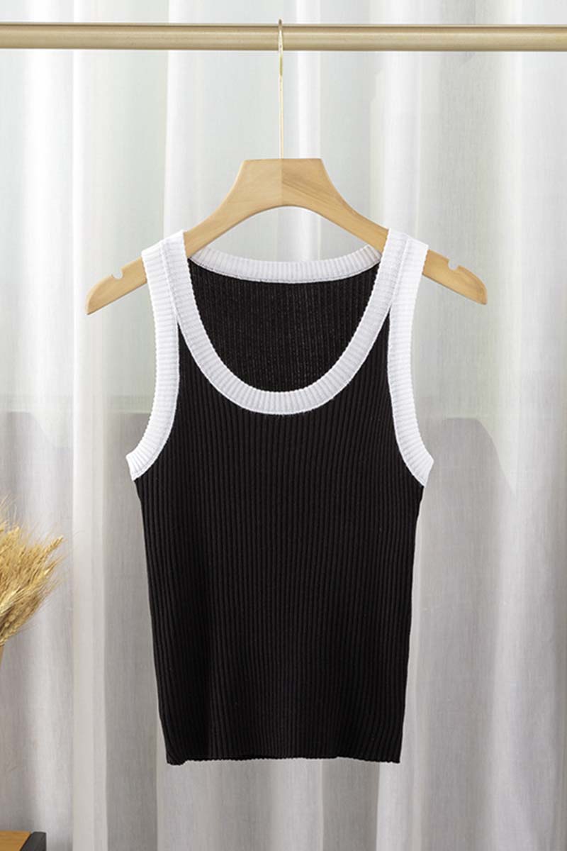 U Neck Ribbed Tank