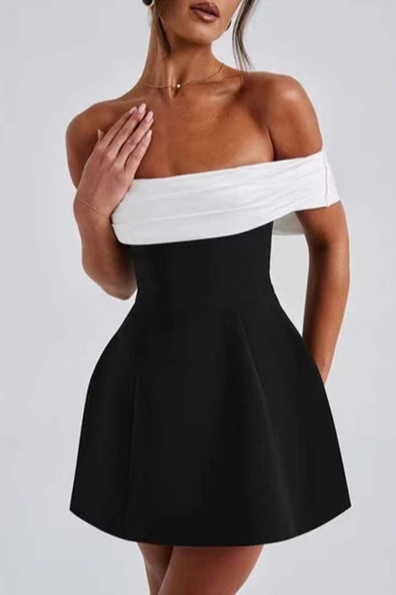 Open-Back Mini Dress with Statement Bow