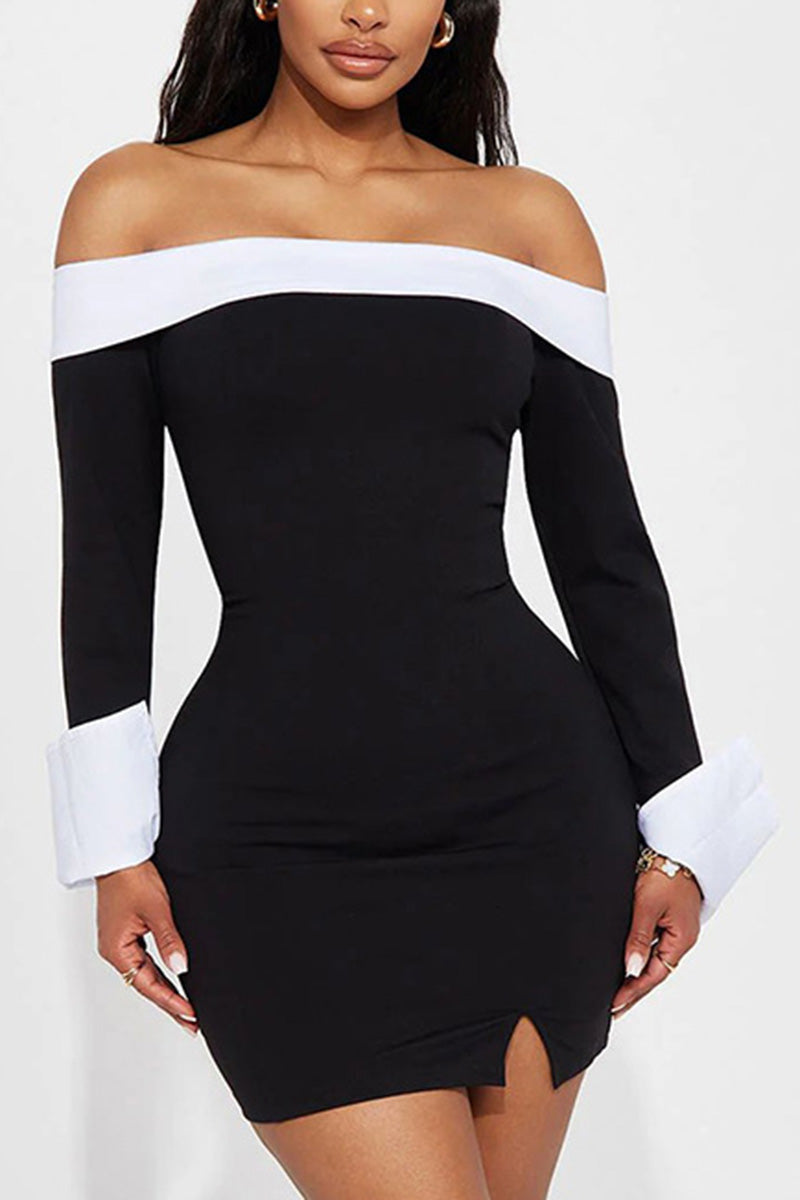 Off Shoulder Fitted Mini Dress