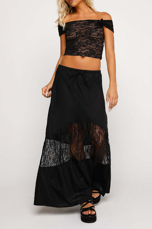 Lace Sheer Skirt