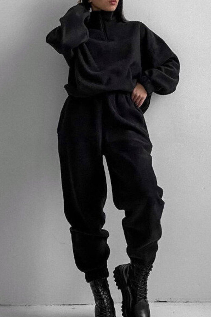 Cropped Hoodie and Jogger Pants Set