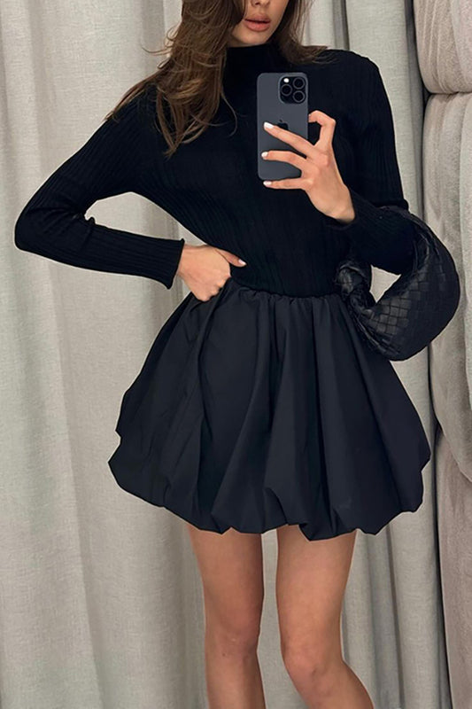 Pleated Mini Dress