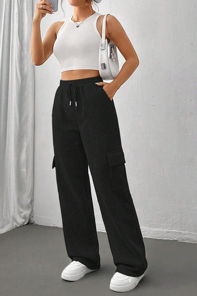 Multi-Pocket Straight-Leg Pants