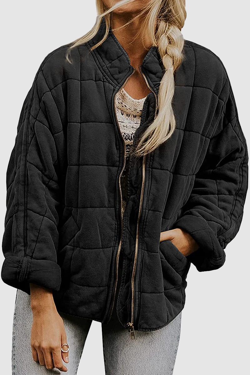 Quilted Zip-Up Jacket