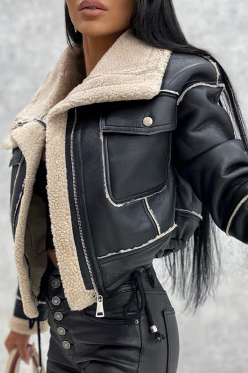 Faux Shearling-Lined Jacket