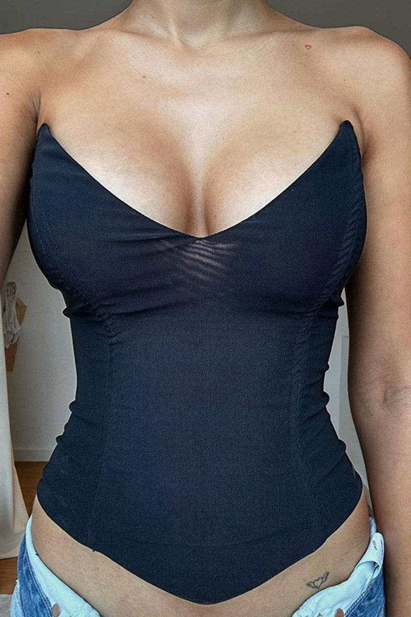 Strapless Bodycon Top