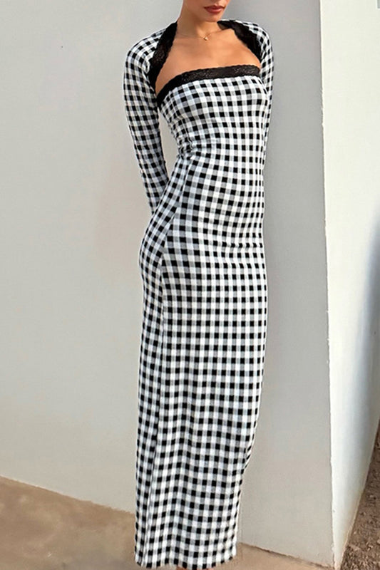 Gingham Maxi Dress