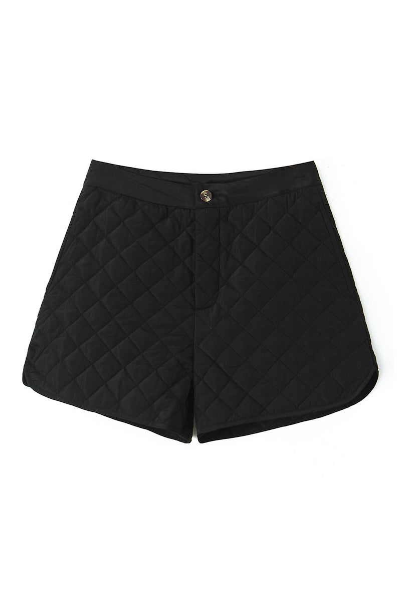 Quilted High-Waist Shorts