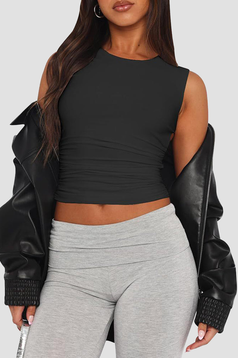 Open-Back Cropped Tank Top