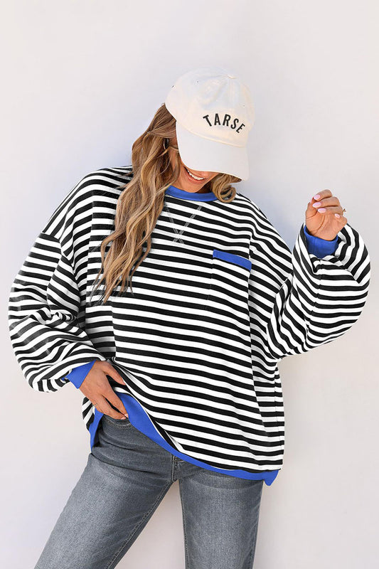 Striped Oversized Pullover Top