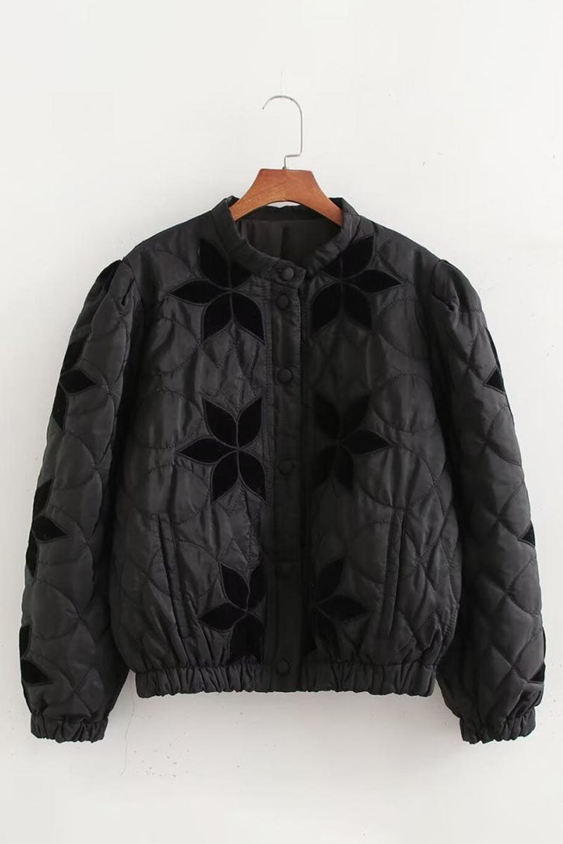 Quilted Button-Up Jacket