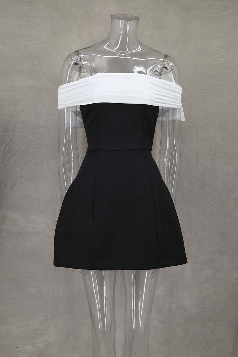 Open-Back Mini Dress with Statement Bow