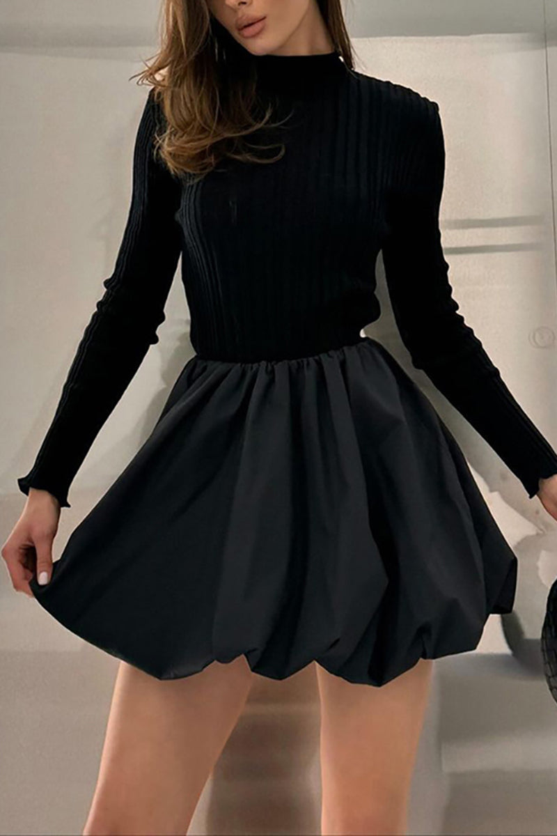 Pleated Mini Dress