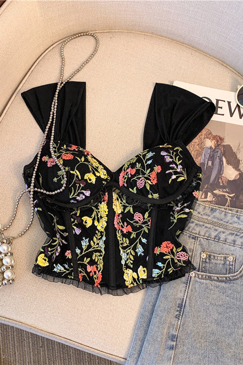 Floral Bustier Top