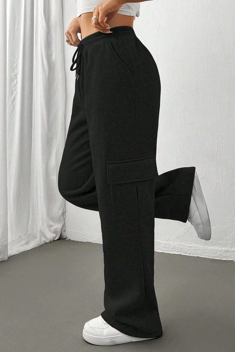 Multi-Pocket Straight-Leg Pants