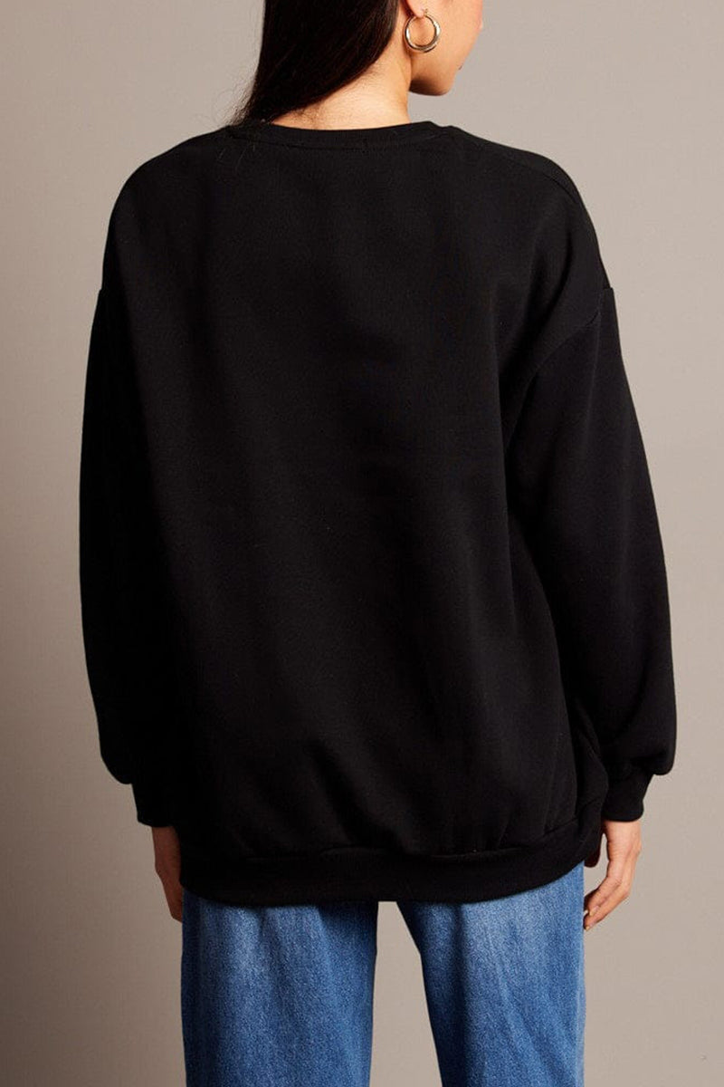 Bow Graphic Pullover Top