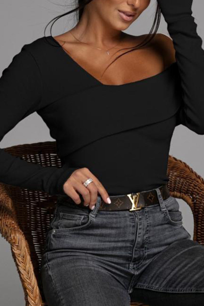 Off-Shoulder Long Sleeve Top