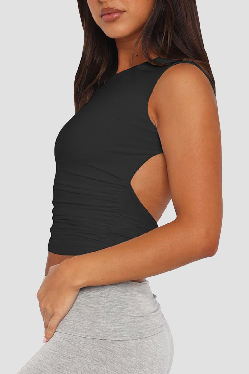 Open-Back Cropped Tank Top