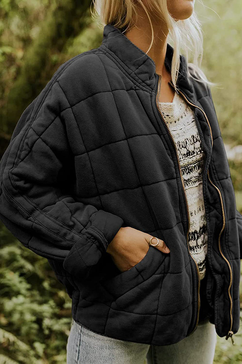 Quilted Zip-Up Jacket