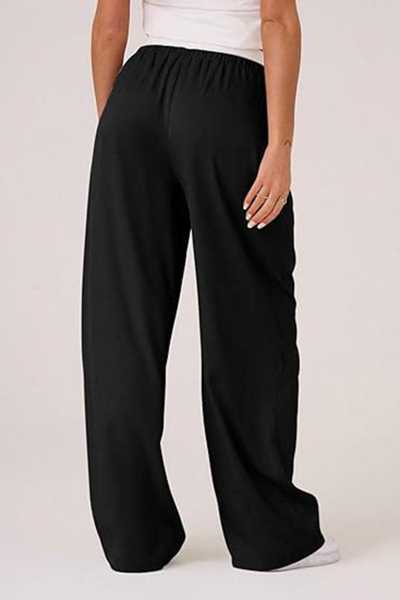 Casual Wide-Leg Drawstring Lounge Pants