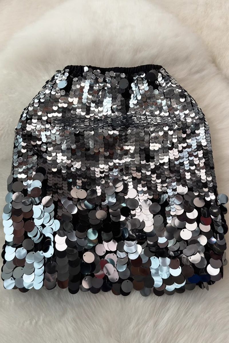 Sequin Mini Skirt