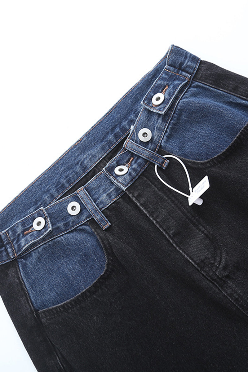 Dual-Tone Pocket Jeans