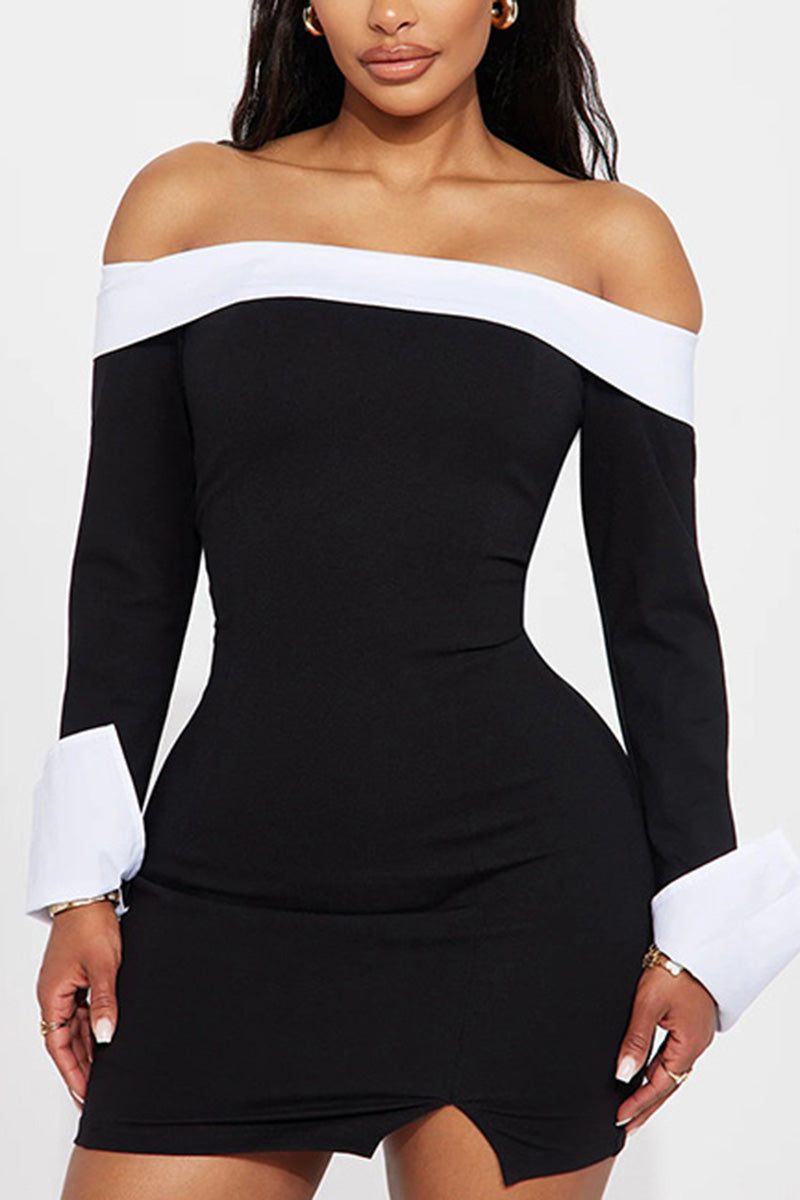 Off Shoulder Fitted Mini Dress