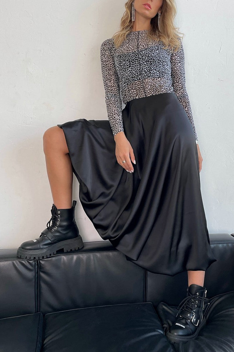 Elegant Midi Flared Skirt