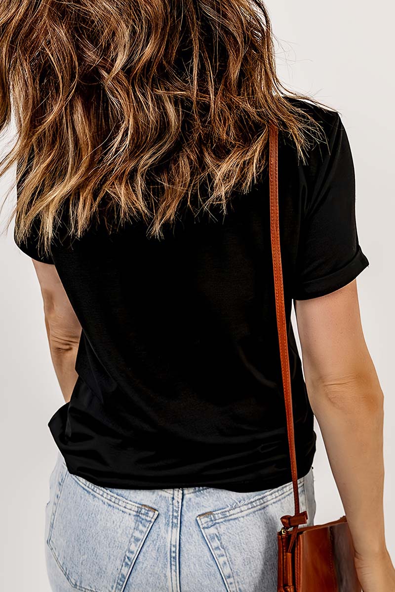 Loose Bow-Detail Crewneck Top