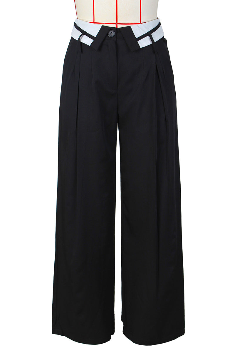 Wide-Leg Trouser Pants