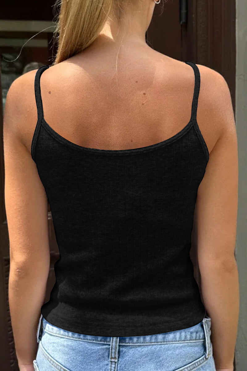 Bow Detail Ribbed Cami Top