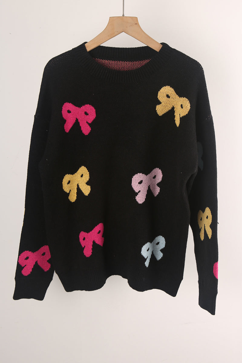 Bow Accent Knit Sweater